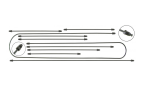 Brake line kit for disc brakes (9-pieces)  Beetle 1302 and 1303 until 7.1974